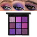 Paleta de sombras com 9 cores