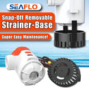 Bomba de Porão 1100 GPH 12V 3A com Vazão de 4164 L/h e Base Removível para Limpeza Marca: SEAFLO